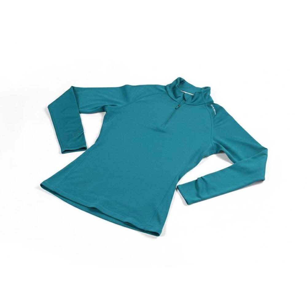 Women’s Under Armour Turquoise Rusched Long Sleeve Quarter Zip Pullover Medium